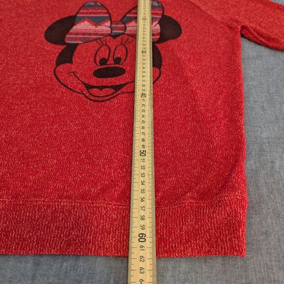 Disney Parks Minnie Mouse Holiday Christmas Red Sweater Knit - Size S - Picture 8 of 10